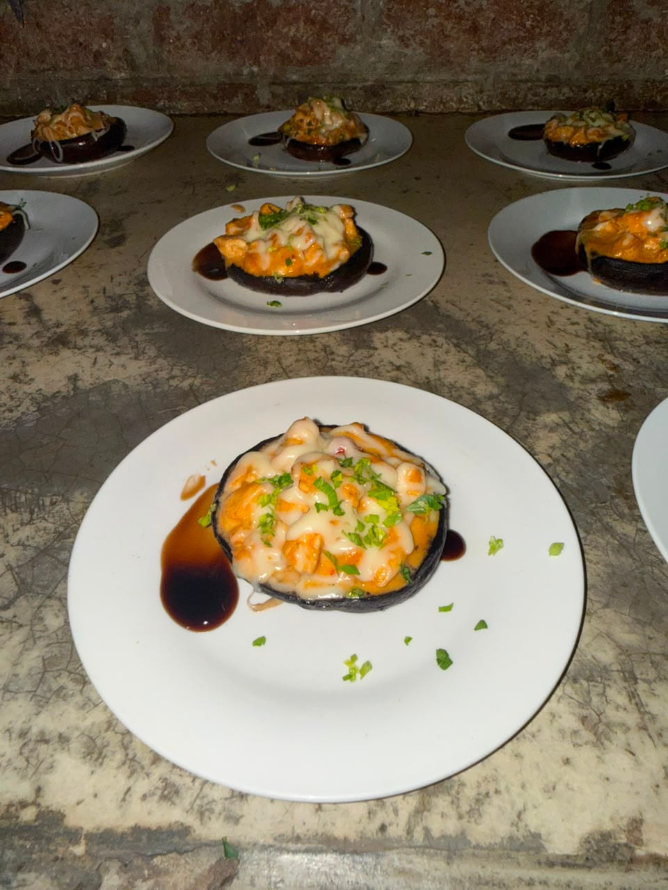 Stuffed mussels with cheese and herbs